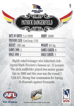 2009 Select AFL Pinnacle #9 Patrick Dangerfield Back